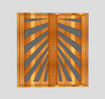 现代双门型SU模型下载_sketchup草图大师SKP模型