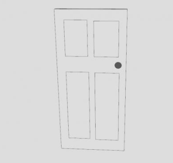 模压门门板SU模型下载_sketchup草图大师SKP模型