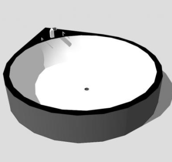 角落里洗澡盆浴缸SU模型下载_sketchup草图大师SKP模型