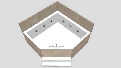 极可意多边形浴缸SU模型下载_sketchup草图大师SKP模型