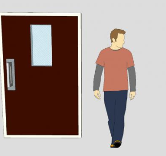五金弹簧门SU模型下载_sketchup草图大师SKP模型