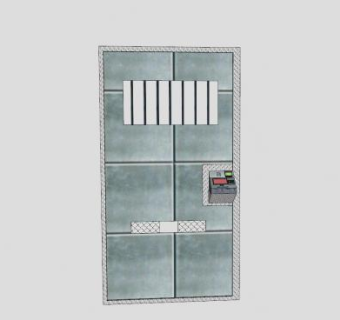 监狱铁门密码锁SU模型下载_sketchup草图大师SKP模型