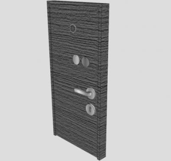 猫眼五金防盗门SU模型下载_sketchup草图大师SKP模型