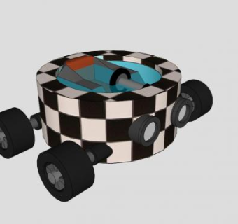 浴缸赛车SU模型下载_sketchup草图大师SKP模型