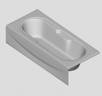 白色浴缸SU模型下载_sketchup草图大师SKP模型