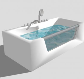极可意水流按摩浴缸SU模型下载_sketchup草图大师SKP模型