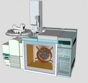 气相色谱仪的SU模型设计_su模型下载 草图大师模型_SKP模型