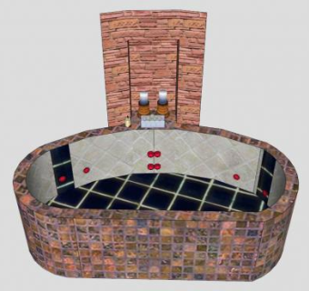 喷射式浴盆SU模型下载_sketchup草图大师SKP模型