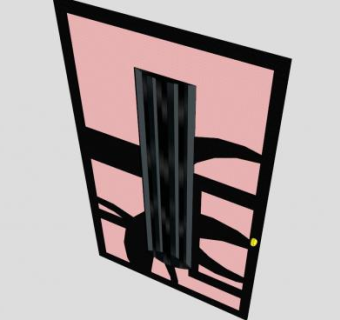 现代工艺门SU模型下载_sketchup草图大师SKP模型
