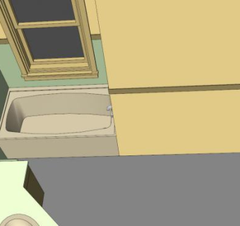 家庭浴室浴缸SU模型下载_sketchup草图大师SKP模型