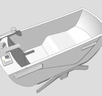 现代白色按摩浴缸SU模型下载_sketchup草图大师SKP模型