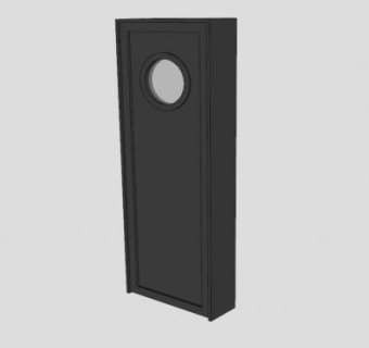 圆形窗口钢门SU模型下载_sketchup草图大师SKP模型