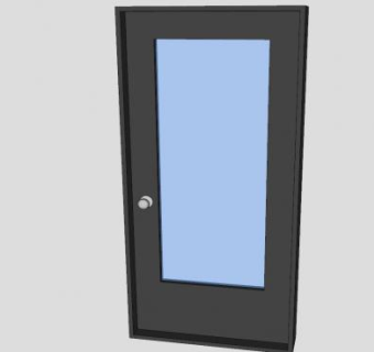 铝合金玻璃门SU模型下载_sketchup草图大师SKP模型