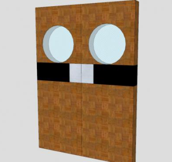 回转门SU模型下载_sketchup草图大师SKP模型