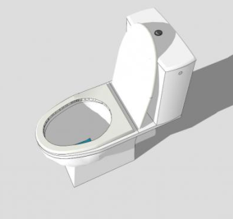 厕所白色马桶SU模型下载_sketchup草图大师SKP模型