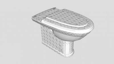 波奇世纪厕所SU模型下载_sketchup草图大师SKP模型