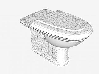 波奇世纪厕所SU模型下载_sketchup草图大师SKP模型