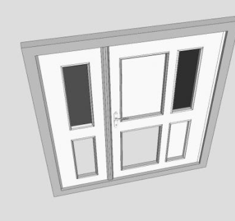 PVC进户门SU模型下载_sketchup草图大师SKP模型
