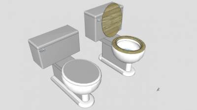 卫浴马桶SU模型下载_sketchup草图大师SKP模型