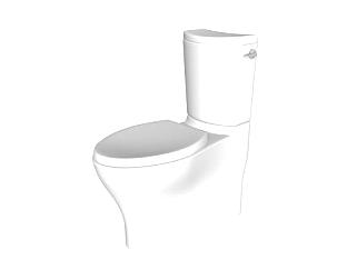 雙重廁所白色馬桶SU模型下載_sketchup草圖大師SKP模型