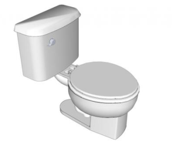 卫浴厕所白色马桶SU模型下载_sketchup草图大师SKP模型
