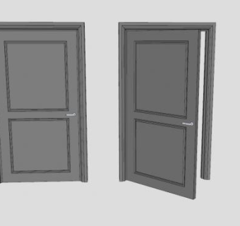 铝塑门SU模型下载_sketchup草图大师SKP模型