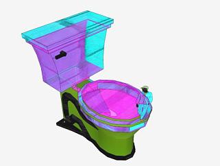 创意厕所卫生间马桶SU模型下载_sketchup草图大师SKP模型