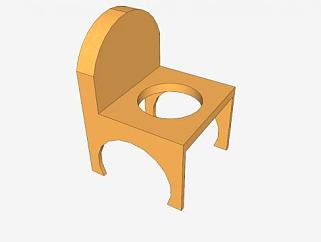 坐便椅粪便椅子SU模型下载_sketchup草图大师SKP模型