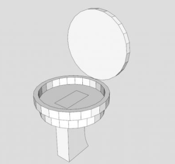 莫迪厕所SU模型下载_sketchup草图大师SKP模型