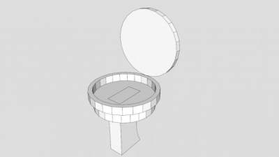 莫迪厕所SU模型下载_sketchup草图大师SKP模型