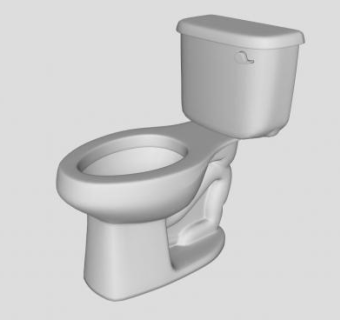 豪华白色坐便器SU模型下载_sketchup草图大师SKP模型