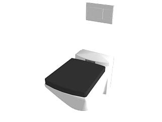 分体式<em>厕所</em>坐便器SU模型下载_sketchup草图大师SKP模型
