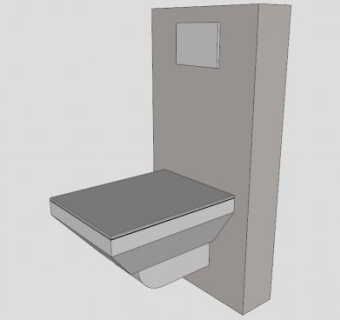 低聚厕所SU模型下载_sketchup草图大师SKP模型