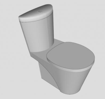封闭式卫生间坐便器SU模型下载_sketchup草图大师SKP模型