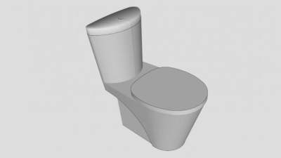 封闭式卫生间坐便器SU模型下载_sketchup草图大师SKP模型