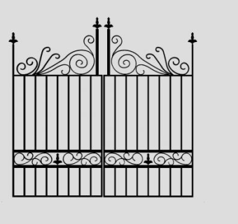 铁栅栏SU模型下载_sketchup草图大师SKP模型