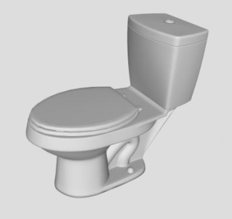 卡斯滕厕所白色便器SU模型下载_sketchup草图大师SKP模型