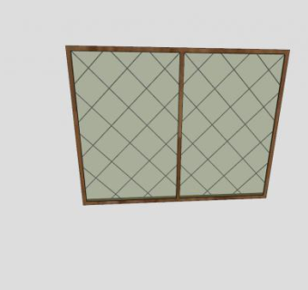 简易平房窗SU模型下载_sketchup草图大师SKP模型