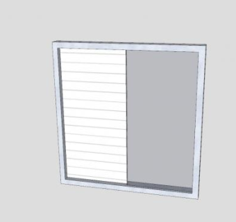 金属层玻璃窗SU模型下载_sketchup草图大师SKP模型