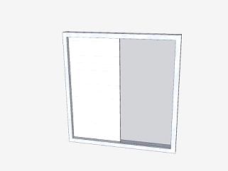 金属层玻璃窗SU模型下载_sketchup草图大师SKP模型