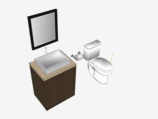 <em>卫生间浴室</em>马桶SU模型下载_sketchup草图大师SKP模型