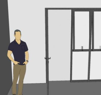 玻璃门与倒窗SU模型下载_sketchup草图大师SKP模型