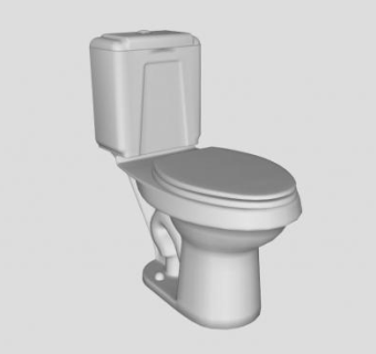 豪华白色厕所SU模型下载_sketchup草图大师SKP模型