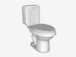豪华白色厕所SU模型下载_sketchup草图大师SKP模型