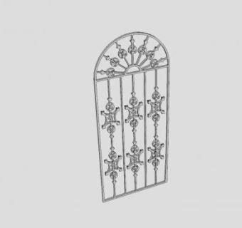 拱形窗格栅SU模型下载_sketchup草图大师SKP模型