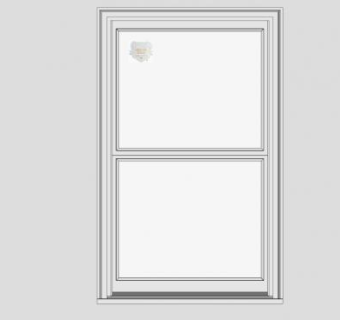双悬式木窗SU模型下载_sketchup草图大师SKP模型