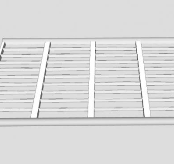 金属板条百叶窗SU模型下载_sketchup草图大师SKP模型