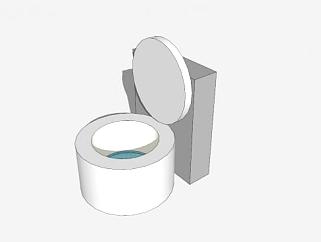 巨大厕所<em>马桶</em>SU模型下载_sketchup草图大师SKP模型