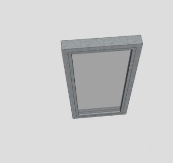 金属单窗SU模型下载_sketchup草图大师SKP模型