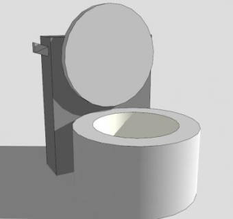 巨大厕所马桶便器SU模型下载_sketchup草图大师SKP模型